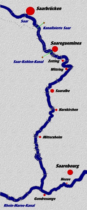 Karte Saar-Kohle-Kanal