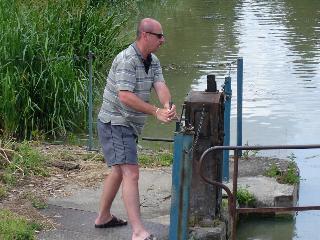 Jiri beim Kurbeln