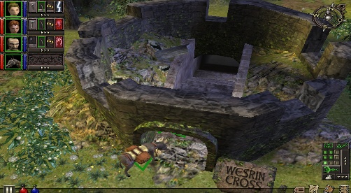 Der Eingang zu den Katakomben von Wesrin Cross